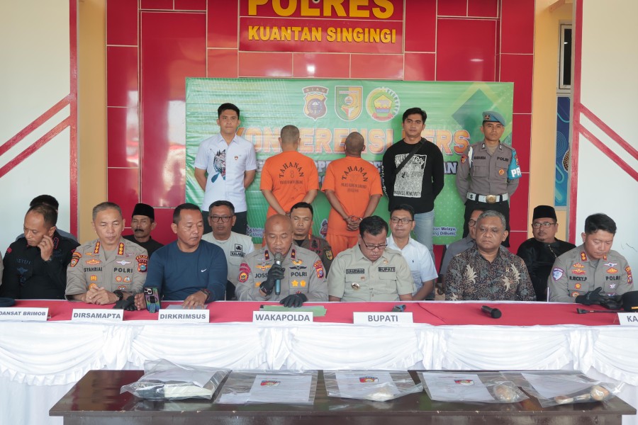 Polda Riau Tangkap Dua Pelaku PETI di Kuansing