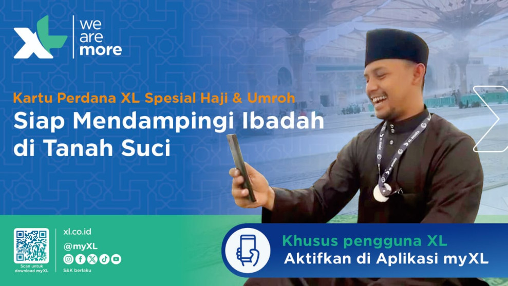 Permudah Komunikasi dengan Keluarga di Tanah Air, XL Axiata Luncurkan Paket Umroh Plus