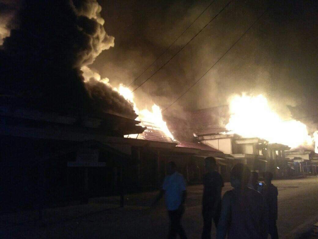 Pasar Sungai Salak Hangus Terbakar