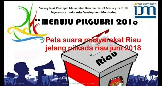 Survey IDM Sebut Jika Pilgubri Hari Ini, Paslon No 2 Sulit Dikalahkan