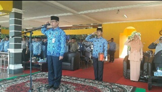 Bupati Kuansing H.Mursini Pimpin Upacara Peringatan Hardiknas 2 Mei 2018