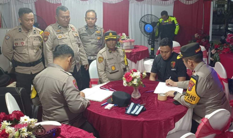 Demi Kelancaran Nataru, Wakapolres Inhu Cek Pospam dan Posyan