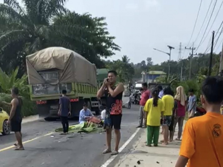 Pelajar di Inhu Terjatuh di Tikungan, Tewas Ditabrak Tronton