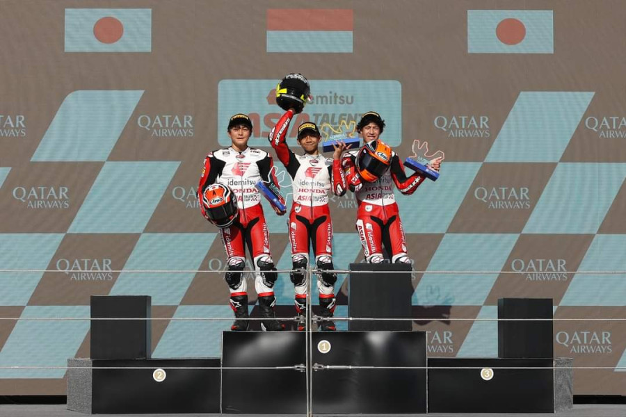Raih Podium Tertinggi, Pebalap Astra Honda Lanjutkan Kejayaan di Asia Talent Cup Qatar