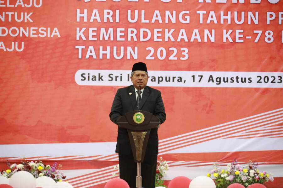 Sempena Hut RI ke - 78, Bupati Alfedri Ajak Semua Pihak Bersama Membangun Kabupaten Siak
