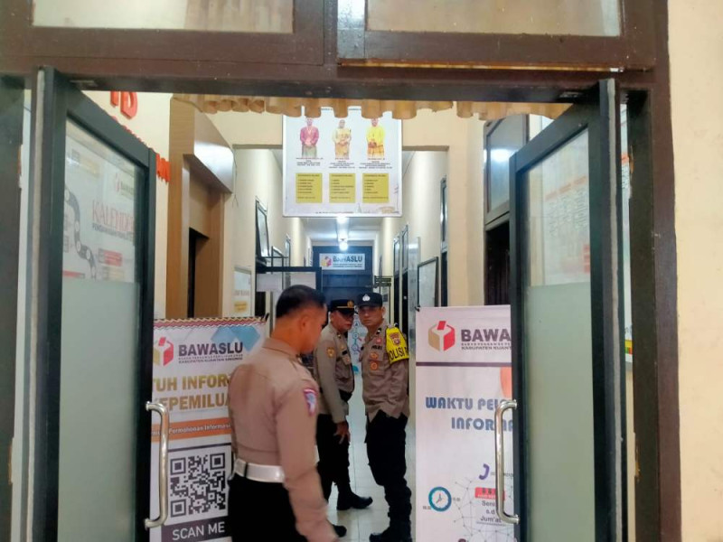 Polres Kuansing Intensif Pengamanan Kantor Bawaslu Kuansing