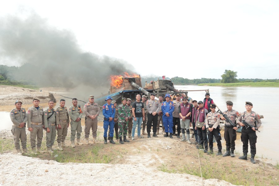 Hari Pertama Operasi PETI di Kuansing, Polda Riau Temukan Barang-barang Ini