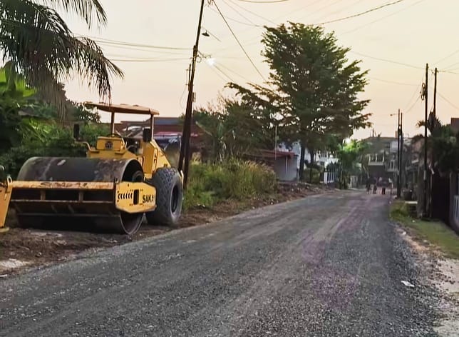 Puluhan Tahun Rusak, Jalan Melati Sidomulyo Timur Akhirnya Diperbaiki Pemko Pekanbaru