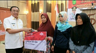 Bupati Inhil Launching Penyaluran Bansos Non Tunai untuk Ribuan Keluarga Harapan