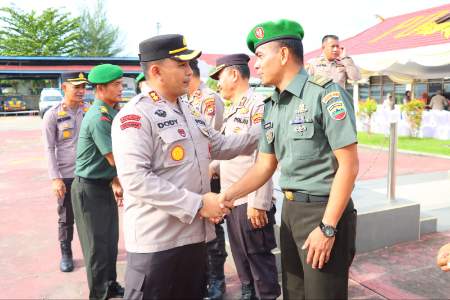 Halall Bihalal Polres Inhu dan Kodim 0302 Inhu, Menikmati Hidangan Penuh Canda Tawa