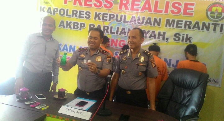 Polres Meranti Beberkan atas Penangkapan 4 Terduga Narkoba