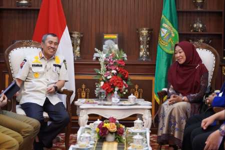 Terima Rektor UNRI, Gubernur Syamsuar Pesan Siapkan SDM untuk RS Jantung dan Otak