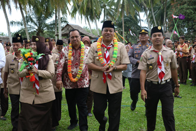 Buka Perkemahan Besar Pramuka Scout Camp V di Bumi Jai Jai Raok, Plt Bupati Akan Bangun Bumi Perkemahan Representatif di Marsawa