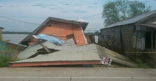 Lagi Terjadi Musibah Longsor di Inhil, Kali Ini Merusak Tiga Rumah