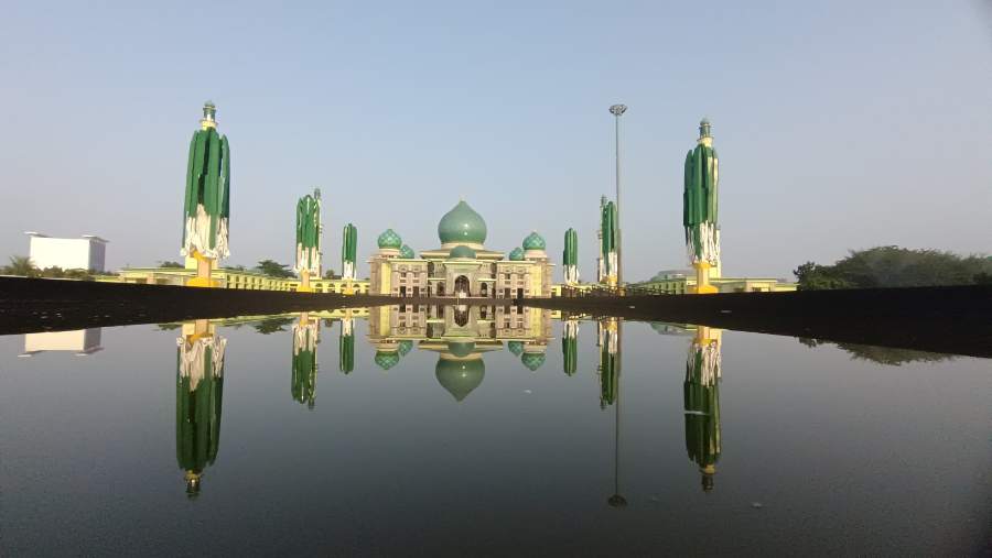 Diguyur Hujan, Langit Kota Pekanbaru Terlihat Cerah