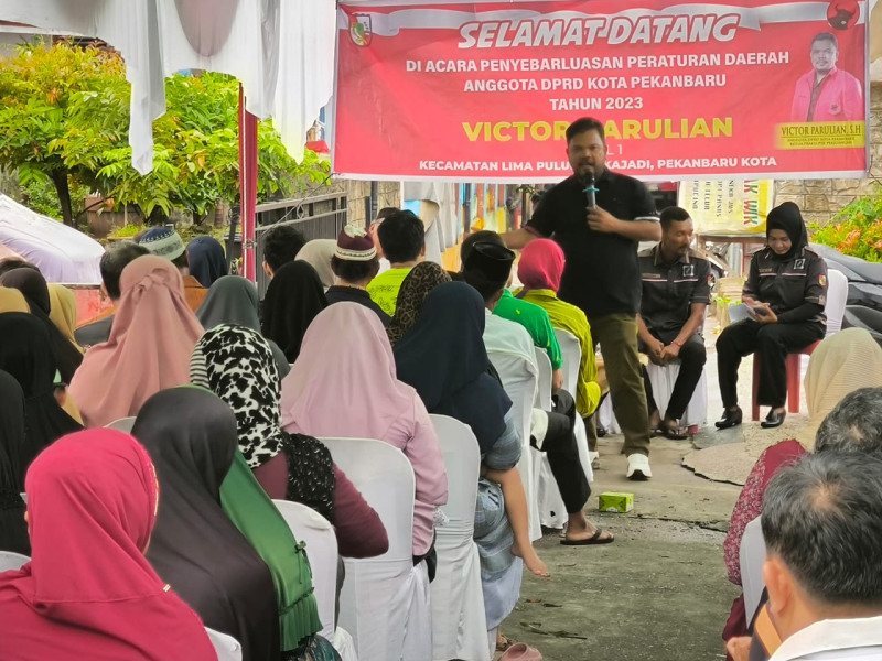 Anggota DPRD Pekanbaru Victor Parulian Sosialisasikan Perda Pemberdayaan UMKM