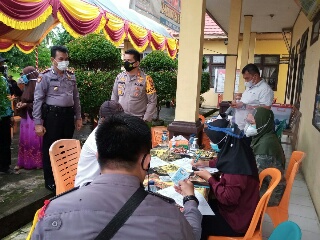 Polres Inhu Gelar Vaksinasi untuk Lansia Disetiap Mapolsek