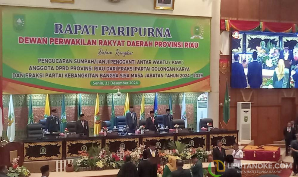 Gubernur Terpilih Abdul Wahid Hadiri Pelantikan 2 PAW Anggota DPRD Riau, Ini Harapannya