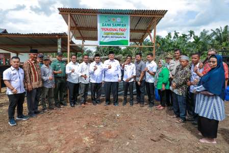 Dukung Siak Hijau, Pemerintah Kampung Tumang Bangun Bank Sampah