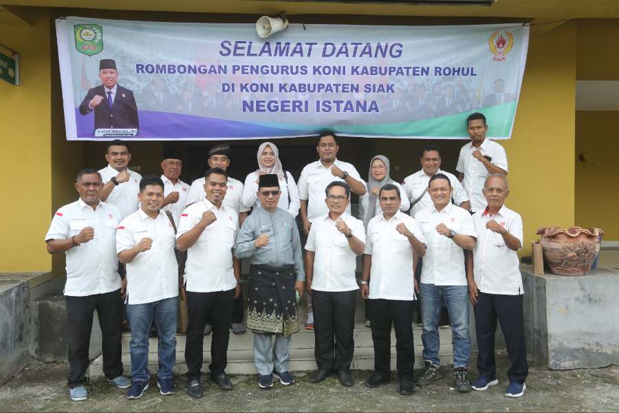 Tingkatkan Prestasi Olahraga, KONI Rohul Kunjungi KONI Siak