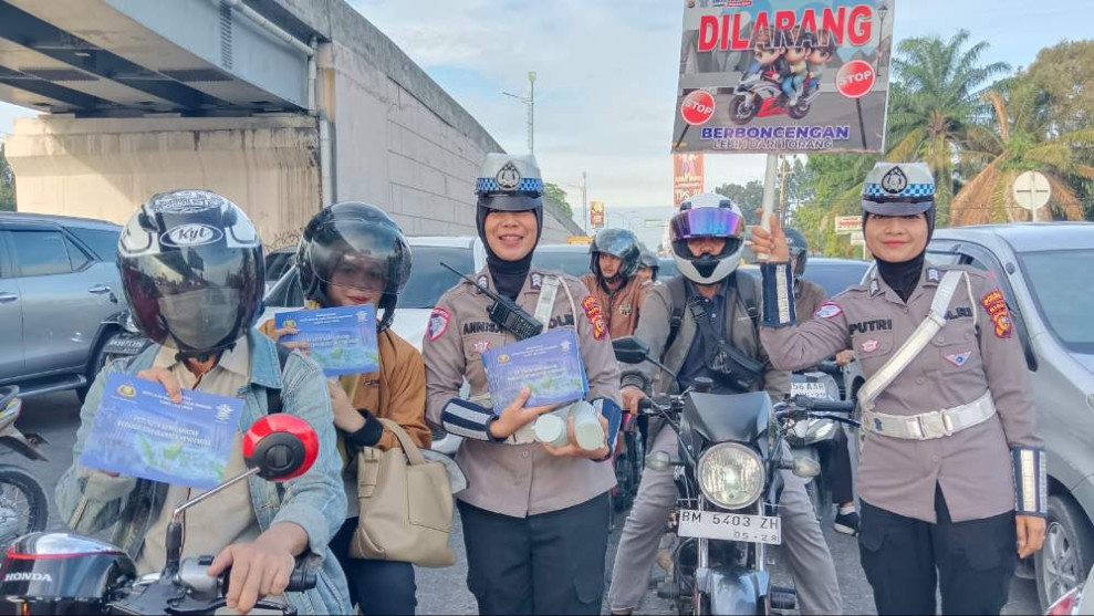 Pasca Pilkada Riau 2024, Ditlantas Polda Riau Intens Melaksanakan Kampanye Keselamatan