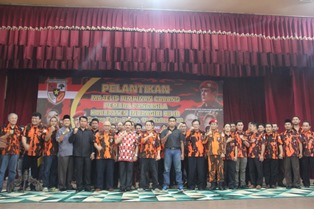 Anto Rahman Lantik Pengurus MPC Pemuda Pancasila Inhil