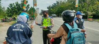 Satlantas Polres Siak Lakukan Sosialisasi Menjelang Operasi Zebra Lancang Kuning 2021