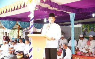 Bupati Inhil Hadiri Haul Sultani Aulia Syekh Abdul Qadir Al-Jaelani di Desa Sungai Ambat