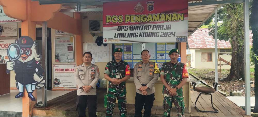 Polres Kuansing Patroli Sinergitas Cek Personel Pengamanan Kantor Bawaslu