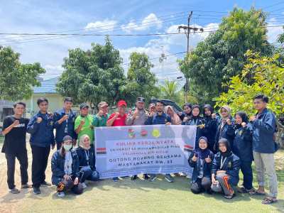 Dukung Program Pj Walikota, Mahasiswa UMRI Bersihkan Sampah & Aliran Drainase di Kelurahan Air Hitam