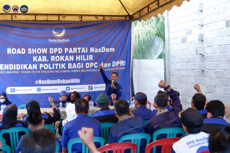 Road Show Partai NasDem di Rohil Berlanjut, Dukungan Tethadap Sosok Muda Ini Kian Bertambah