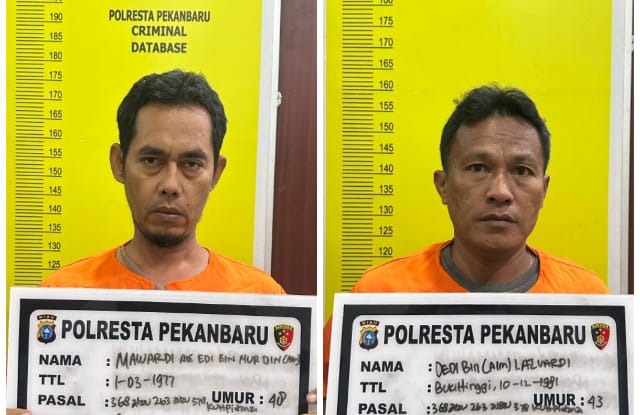 Oalah! Kerap Kutip Uang Sampah, Dua Pria di Pekanbaru Diringkus Polisi