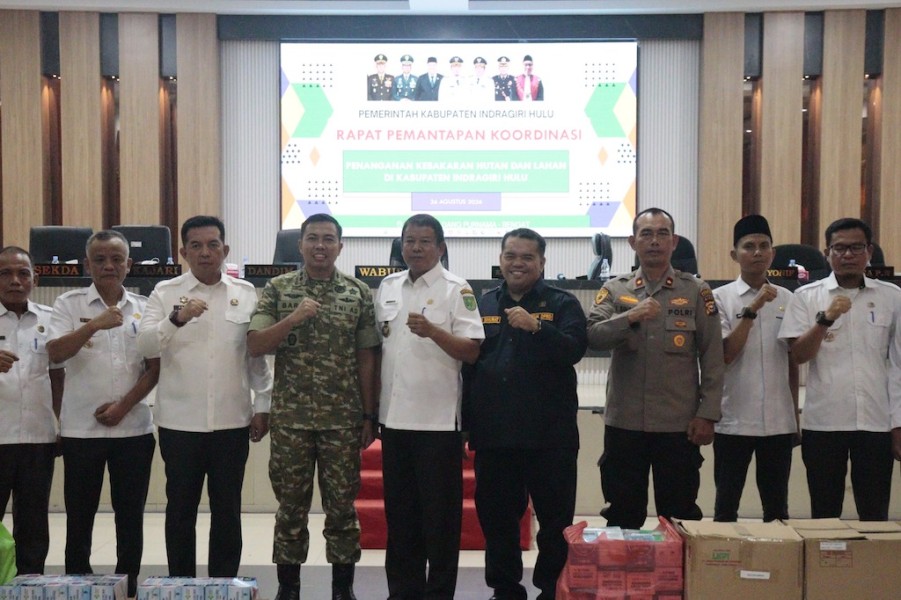 Perkuat Sinergi Hadapi Karhutla, Pemkab Inhu Gelar Rakor Lintas Sektoral