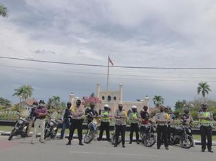 Polres Siak Jaga Pesepeda dari Ancaman Pelaku Begal