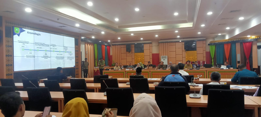 Bahas Ranperda RTRW, DPRD Riau Gelar Hearing dengan DLHK dan Biro Hukum