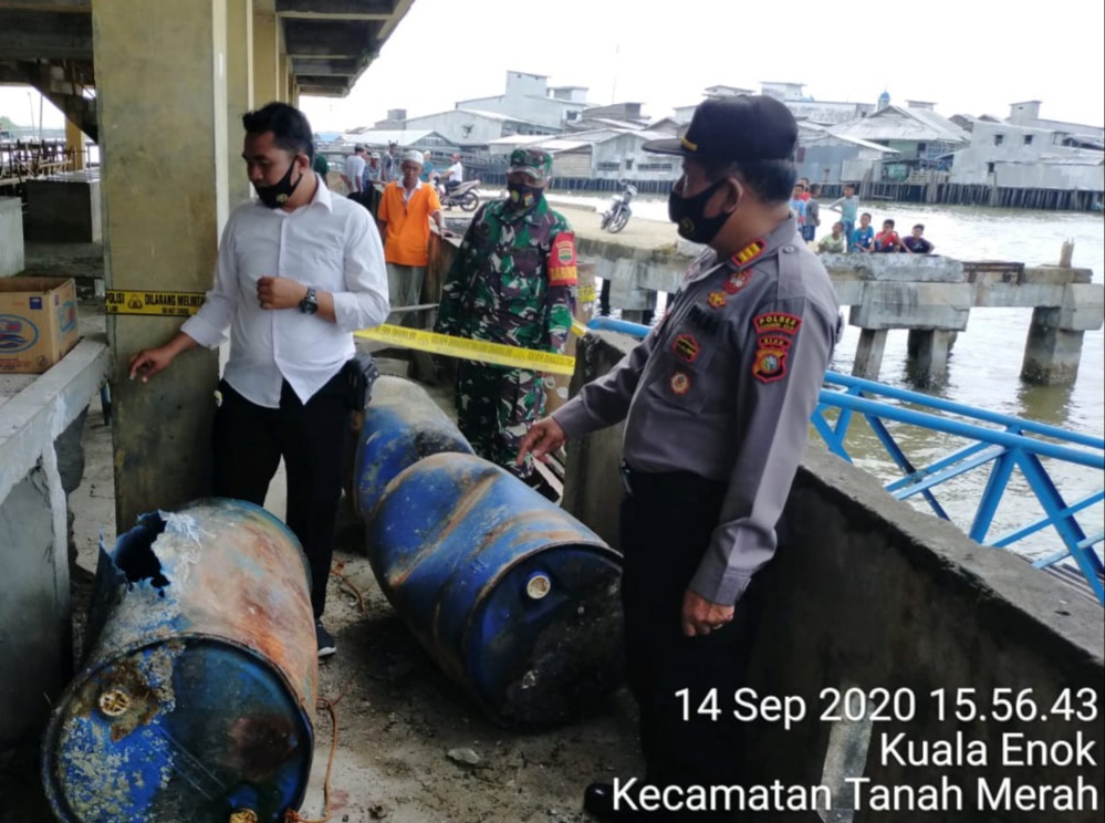 Drum Plastik Dermaga Apung Meledak, 3 Warga Inhil Luka Ringan