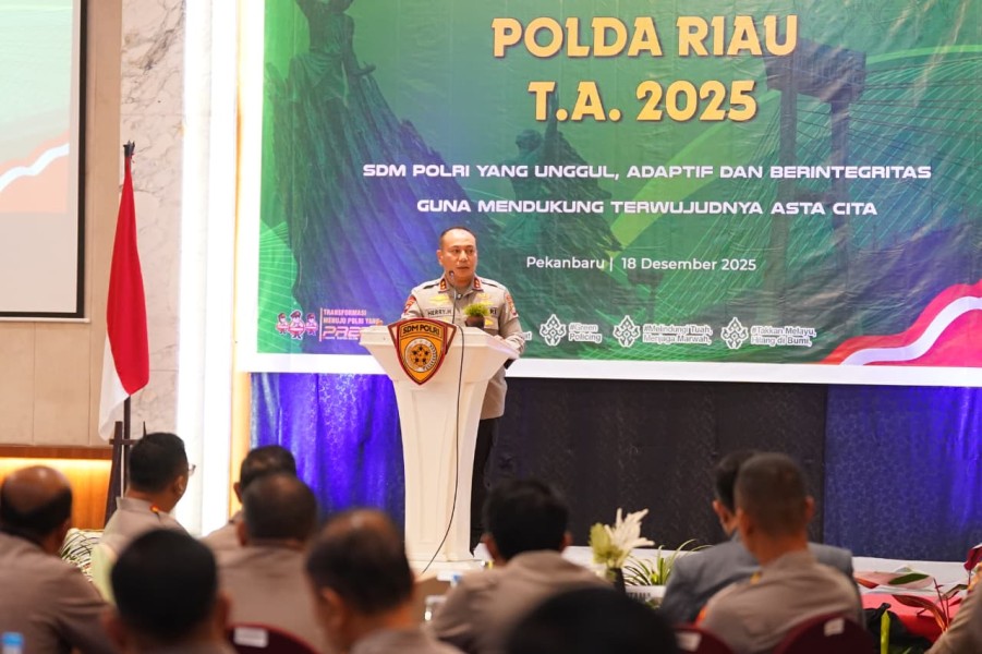 Kapolda Riau Tekankan SDM Unggul, Adaptif, dan Kolaboratif dalam Rakorbin SDM 2025