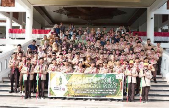 25 Tahun Lalu Jadi Peserta, Kini Bupati Afni Lepas 33 Pramuka Siak ke Jamnas
