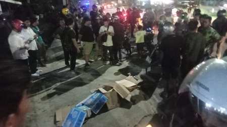 Kecelakaan Maut di Arifin Achmad Pekanbaru, Satu Pengendara Motor Tewas Tergeletak