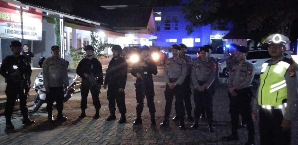 Patroli Gabungan Polres Kuansing Lakukan Pengecekan Personel Pengamanan di Kantor Bawaslu
