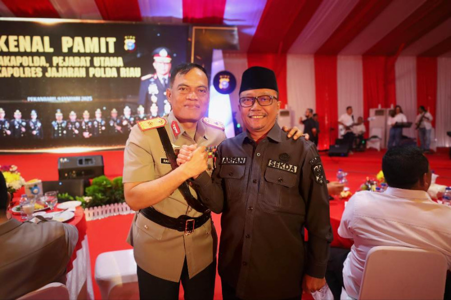 Sekda Siak Hadiri Kenal Pamit Kapolres Siak dan Pejabat di Jajaran Polda Riau