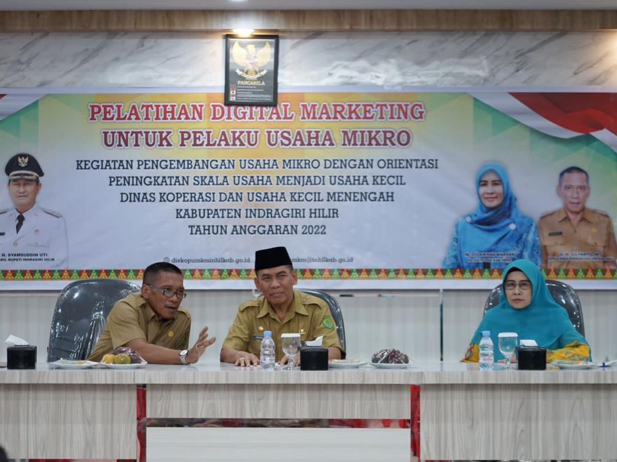 Pelatihan Digital Marketing, Diskop dan UKM Inhil Harap UMKM Manfaatkan Digital Pasarkan Produk