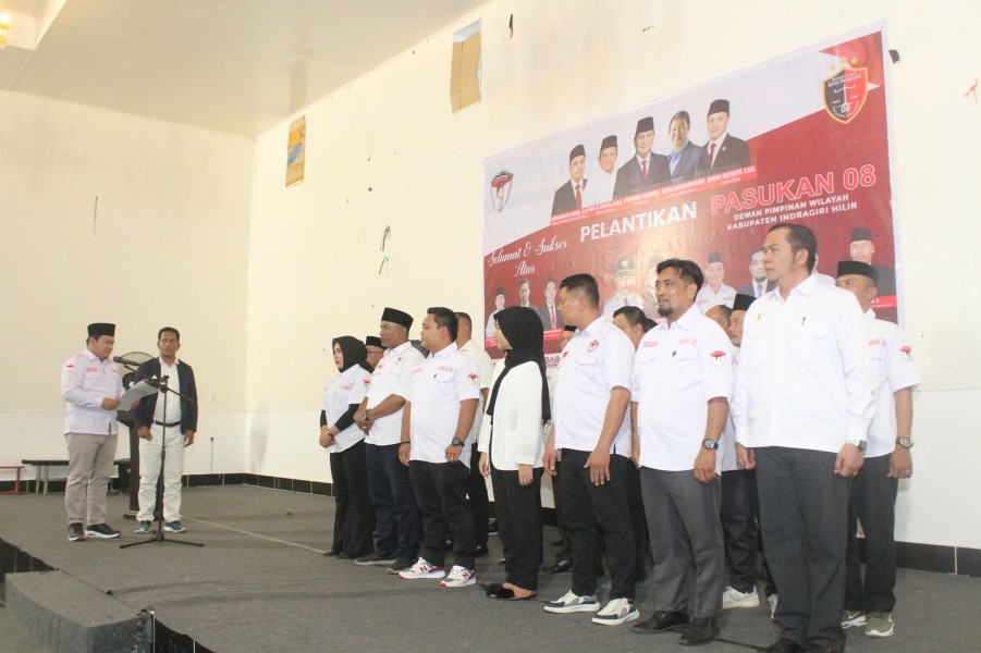 Pelantikan DPW Pasukan 08 Indragiri Hilir: Komitmen Mengawal Program Presiden Prabowo