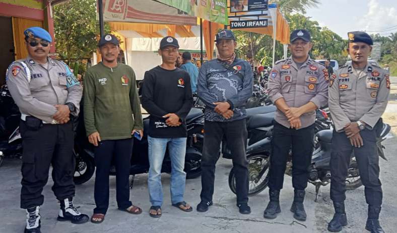 Polsek Pangean Pam Kampanye Dialogis Paslon Cabup-Cawabup Pilkada 2024