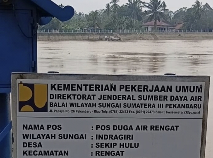 Debit Air Sungai Indragiri Naik 60 Cm, BPBD Inhu: Status Siaga