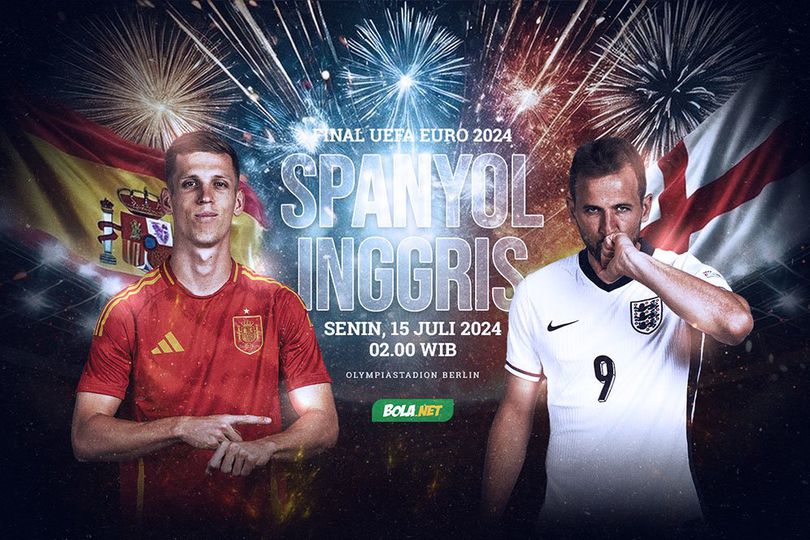 Malam Ini Duel Spanyol vs Inggris di Final Euro 2024