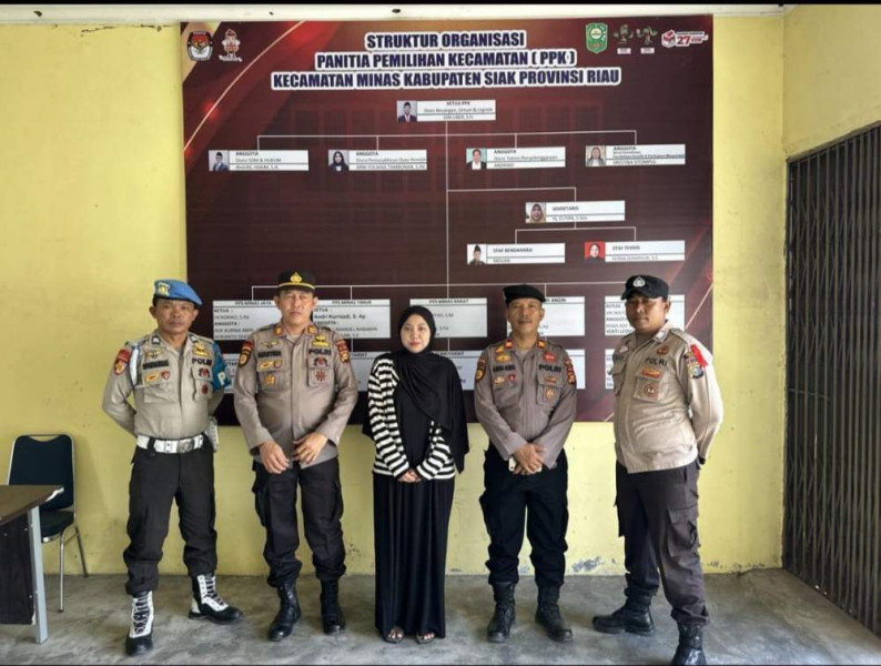 Polsek Minas Intensifkan Patroli Jelang Pilkada, Jamin Keamanan Kantor Penyelenggara Pemilu