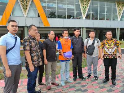 Buronan Sunardi Warga Inhu Mendarat di Pekanbaru Langsung Dijebloskan ke Tahanan