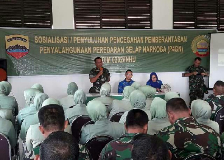 Perangi Narkoba, Dandim Bersama BNK Kuansing Lakukan Sosialisasi P4GN
