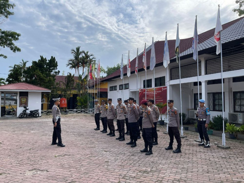 Polres Kuansing Perketat Pengamanan KPUD Kuansing Dalam Rangka Operasi Mantap Praja Lancang Kuning 2024